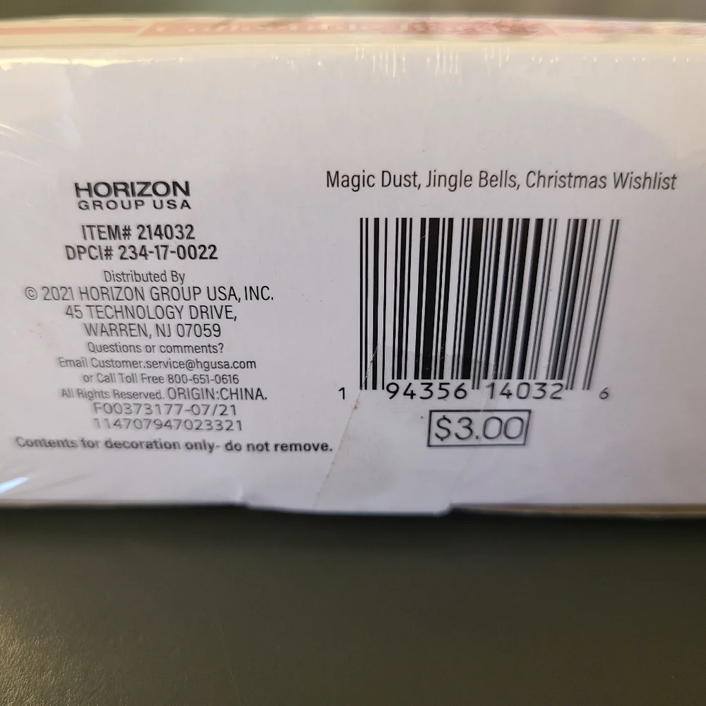 3pc Target Christmas Collectable Bottles: Dust, Bells, Wishlist